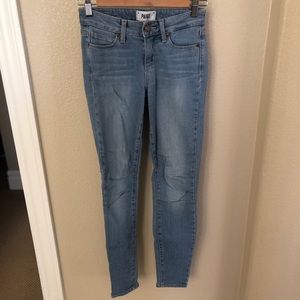 Paige Verdugo Ankle Light Wash Skinny Jeans